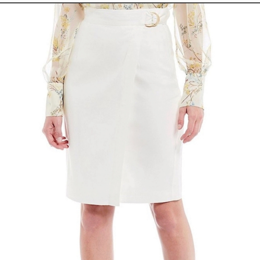 Antonio Melanie Dante wrap skirt linen ivory